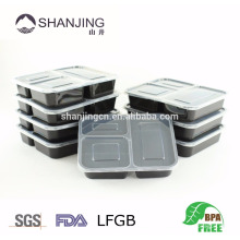 Recipientes plásticos calientes de la preparación de comida del almacenamiento de la comida, envases de comida de la caja del almuerzo del bento disponibles